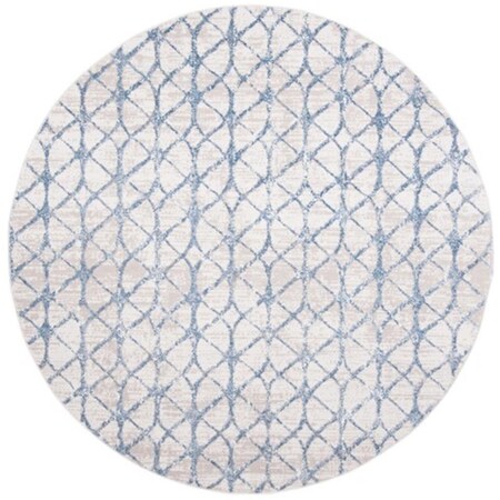 Safavieh 9 x 9 ft. Amelia 700 Contemporary Round Rug; Grey & Blue ALA792F-9R